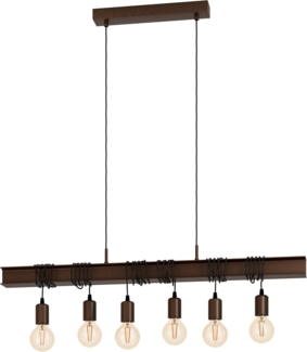 Eglo Townshend 4 Pendelleuchte, 220-240V, E27, antik-braun (49859)