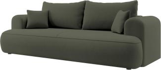 Selsey Sofa Schlafsofa Couch Mit Stauraum Schlaffunktion 3 Sitzer Pflegeleicht Polyurethanschaum Veloursoptik Olivgrün OVO