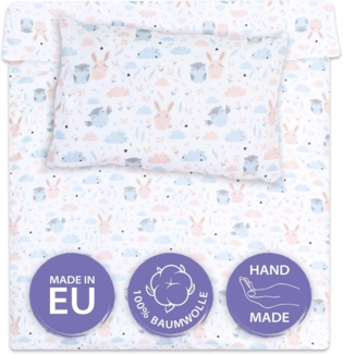 Kinderbettwäsche Baby Bettwäsche 100x135 cm aus Baumwolle - Kinder Set von Duvet Cover 100x135 und Kissenbezug 40x60 cm Junge und mädchen babybettwäsche bettbezug für Kleinkind Oeko-Tex