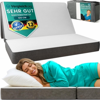Klappmatratze Gästematratze Klappbar Mittel Hart H3 - Test SEHR GUT, DYNMC you, (Gästebett klappbar - Faltmatratze, Bodenmatratze)