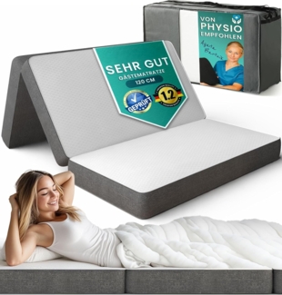Klappmatratze Gästematratze Klappbar Mittel Hart H3 - Test SEHR GUT, DYNMC you, (Gästebett klappbar - Faltmatratze, Bodenmatratze)