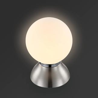 LED Tischlampe 2er Set Tischleuchte Nachttisch Glas Kugel mit Touch Wohnzimmer