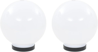 vidaXL LED-Gartenleuchten 2 Stk. Kugelförmig 20 cm PMMA 50654
