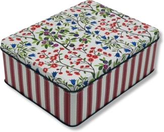 MediMuc Keksdose Rechteckige Vorratsdose - Motiv Sommerblüte