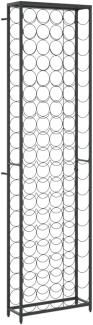 vidaXL Weinregal für 95 Flaschen Schwarz 54x18x200 cm Schmiedeeisen 358368