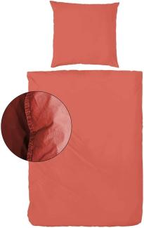 Enrico Coss Bettwäsche Stonewashed|135x200 cm + 80x80 cm| siena