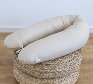 Loolay Seitenschläferkissen Classic BEIGE GRAU WEIß ROSA GELB BLAU Kissen Schwangerschaftskissen, multifunktionales Lagerungskissen M/L oder L/XL für Kinder Frauen und Männer, 170 o. 190 cm Standard Stillkissen inkl. 100% Baumwolle Bezug, LOOLAY® - 100...