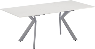 Esstisch Trill Weiß/Grau 140 x 90 cm ausziehbar Vicco