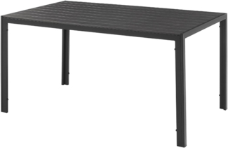 riess-ambiente Gartentisch DESIGNO 150cm anthrazit / schwarz (Einzelartikel, 1-St), wetterfest · Aluminium · Outdoor · Terrasse · bis 4 Personen · Design