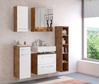 Unterschrank LIVORNO BHT 60 x 54 x 35 cm weiß Badezimmerschrank Bad-Unterschrank