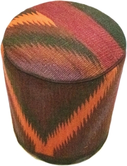 Sonderform,XS / 80 cm Ø Rund & kleiner,Mehrfarbig,Patchwork,Schurwolle,Afghanistan