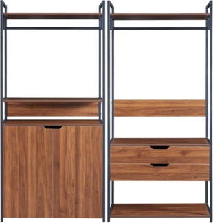 Garderobenständer 2er Set Larem 1 Schrank 2 Schubladen [en. casa]