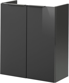 Fackelmann SBC LUNA Waschbeckenunterschrank 55 cm, Anthrazit, 2 Türen