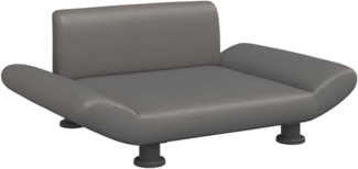 vidaXL Hundebett Grau 70x45x28 cm Kunstleder