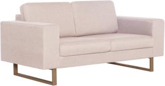 vidaXL 2-Sitzer-Sofa Stoff Cremeweiß 281381