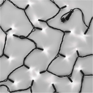 EMOS Connect System 10m Lichterkette Profi, robuste Weihnachtslichterkette 100 LEDs, Erweiterungsteil C (ohne Verbindungskabel und Adapter), IP44 für Innen und Außen, Kaltweiß, schwarz, Lichteffekte