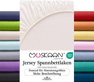 Müskaan Spannbettlaken Spannbettlaken für Wasserbett/Boxspringbett-Matratzen, jersey 100% Baumwolle, Gummizug: ja, (1 Stück), JERSEY