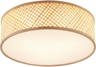 Qazqa Deckenleuchte Tremmo, ohne Leuchtmittel, E27, Naturel, Orientalisch, Bamboo, 3-flammig