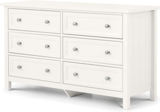 Julian Bowen Maine Kommode mit 6 Schubladen, Surfweiß