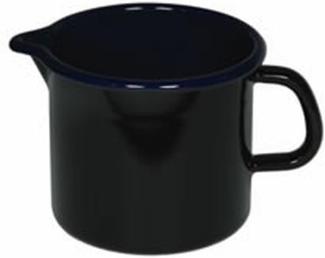 Riess Classic Schnabeltopf Ø14cm 1,7 Liter Schwarz-Blau Emaille Induktion