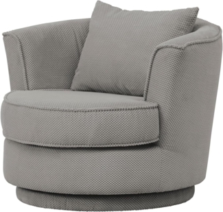 Sessel drehbar Comfy grau Webvelours 95 cm