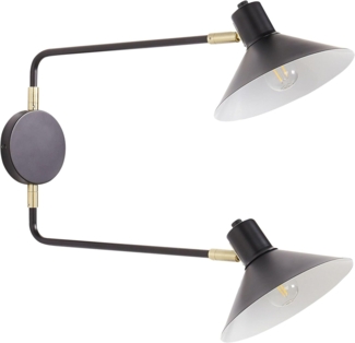 Wandlampe KADASSA verstellbar Metall Schwarz