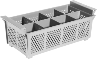 CONTACTO Besteckspülkorb, Höhe: 150 mm, Länge: 430 mm, Breite: 210 mmgrau