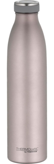 THERMOcafé by THERMOS TC BOTTLE rose mat 0,75l, Isolierflasche aus Edelstahl, kohlensäurefest, 12h heiß 24h kalt, Auslaufsicher, für Schule, Unterwegs & Büro