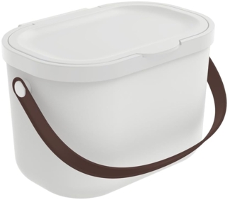 Rotho Babydesign Windeleimer YUMA,Windelbehälter aus recyceltem Kunststoff, hygienisch & umweltfreundlich – mit Deckel & Tragegriff, Mistletoe white