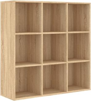 vidaXL Bücherregal Sonoma-Eiche 98 x 30 x 98 cm Spanplatte [801128]