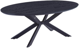 HOME DELUXE Esstisch Oval AVENTIS inkl. Sternfuß - 200 x 120 cm Dark Oak