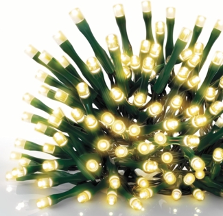 EMOS LED-Lichterkette warmweiß für Innen und Außen, 24m lange IP44 Weihnachtslichterkette mit 240 LEDs + 5m Zuleitung und Netzteil, 8 Modi und 6h Timer Funktion, für Party, Weihnachten, Deko