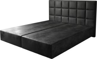 Boxspringgestell Dream-Fine Mikrofaser Anthrazit Vintage 180x200 cm