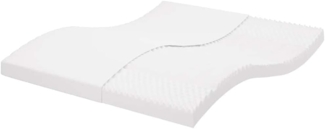 vidaXL Schaumstoffmatratze Weiß 160x220 cm 7-Zonen Härtegrad 20 ILD 4016659