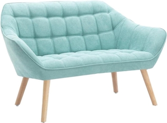 Vente-unique - Sofa 2-Sitzer - Stoff - Hellgrün - CASERTA