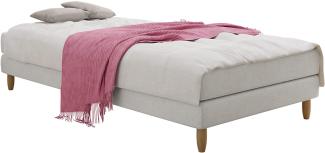 Mirjan24 Boxspringbett Moliss , Hellgrau, 120x200 cm
