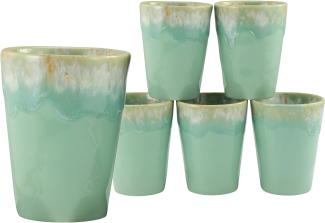 CreaTable 23729 Grespresso Becherset, 360 ml, aqua, 6-teilig (1 Set)