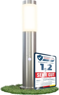 linovum LED Außen-Wandleuchte Wegeleuchte BOSEA-B Daemmerungs- & Bewegungsmelder - Pollerleuchte, Leuchtmittel nicht inklusive