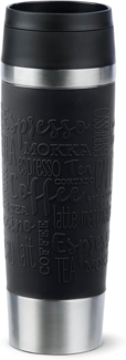 EMSA Thermobecher Travel Mug Classic, Schwarz, 0.5 l
