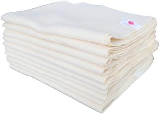 Babymajawelt® Baby Waschlappen, Kosmetiktücher 25x25-10er SUPER SOFT Molton (Natur Windeleinlagen (40x40))