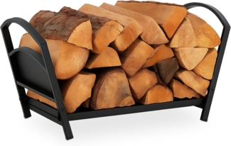 relaxdays Kaminholzkorb Klappbarer Kaminholzkorb aus Metall