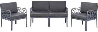 Gartensofa Set 4-Sitzer ERICHE Dunkelgrau