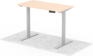 elektrisch höhenverstellbarer Schreibtisch LAPTOP 120x60 cm - Gestell Grau, Platte Eiche