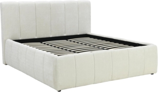 riess-ambiente Boxbett ADLON 180x200 cm beige -Chenille, mit Bettkasten, Kopfteil & Lattenrost (Einzelartikel, 1-St), Doppelbett mit Stauraum - ideal für moderne Gäste- und Schlafzimmer