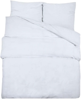 vidaXL Bettwäsche-Set Weiß 140x200 cm Baumwolle 136161