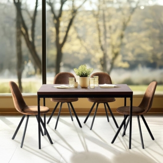 FurnitureR Picknicktisch 120x70 cm | Mobiler Tisch für Garten & Camping | MDF-Platte + Metall