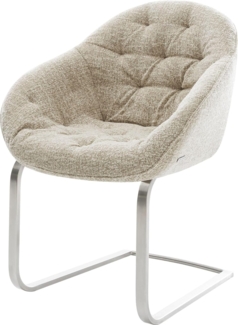 Freischwinger Gaio-Flex Webstoff Soft Beige Freischwinger flach Edelstahl