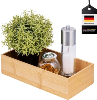 bremermann Gewürzregal Aufbewahrungsbox, aus Bambus, ca. 30 x 7,5 x 15 cm