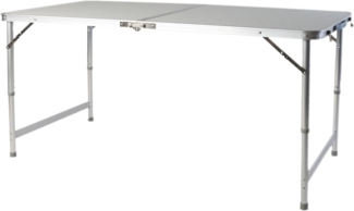 XXL Campingtisch Outdoortisch Gartentisch klappbar Alu 120x60x58/70cm