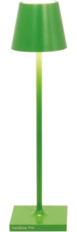 Zafferano, Poldina Micro Lampe, Kabellose, Wiederaufladbare Tischlampe mit Touch Control, Geeignet für Wohnzimmer und Außenbereich, Dimmer, 2200-3000 K, Höhe 27,5 cm, Farbe Gelbgrün